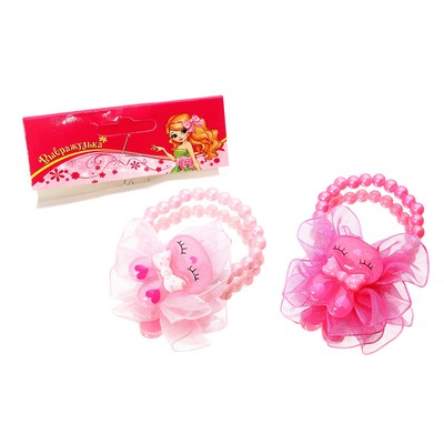 Браслет детский "Выбражулька" зайчик с бантиком, цвет МИКС