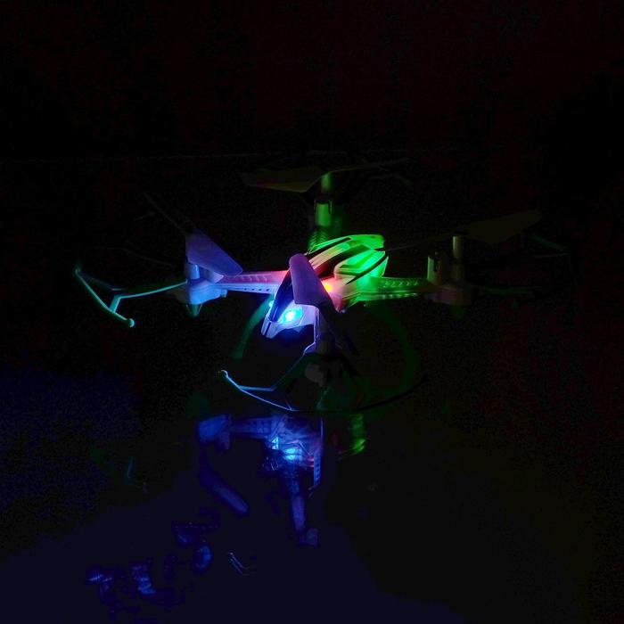 Квадрокоптер радиоуправляемый SKYDRONE, работает от аккумулятора, цвет синий - фото 1905576905
