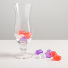Набор шариков для охлаждения коктейлей «Сердца», 10 шт, цвет МИКС - Фото 1