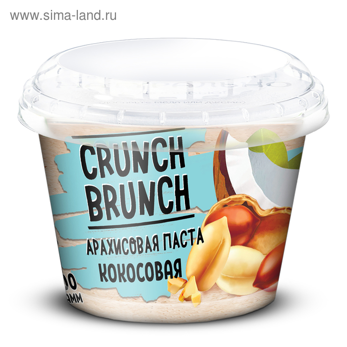 Арахисовая паста СRUNCH-BRUNCH, кокосовая, 200 г - Фото 1