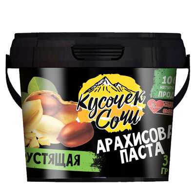 Арахисовая паста «Кусочек-Сочи», хрустящая, 300 г