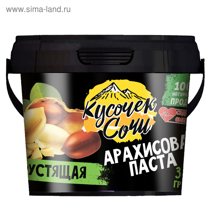 Арахисовая паста «Кусочек-Сочи», хрустящая, 300 г - Фото 1