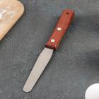 Кондитерская лопатка - палетка, прямая, 19 см, рабочая часть 10 см, цвет коричневый - Фото 1