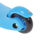 Самокат стальной TROLY OT-033, три колеса PU, d=125 и 80 мм, цвет синий, до 40 кг - Фото 3