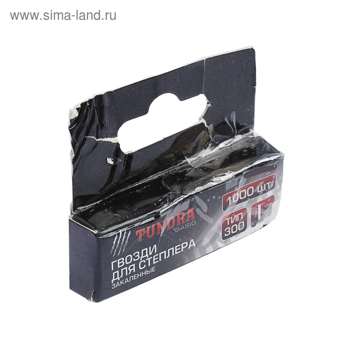 УЦЕНКА Гвозди для степлера ТУНДРА закалённые, тип 300, (1.25×1.05 мм), 12 мм (1000 шт.) - Фото 1