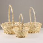 Набор корзин плетёных 3 шт., ива натуральная - Фото 1