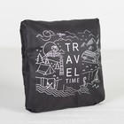 Сумка дорожная, складная в косметичку, отдел на молнии, наружный карман, длинный ремень, цвет чёрный - фото 25403618