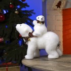 Светодиодная фигура «Медведица и медвежонок» 27 × 26 × 12 см, флок, батарейки ААх2 (не в комплекте), свечение тёплое белое - Фото 3