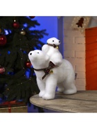 Светодиодная фигура «Медведица и медвежонок» 27×26×12 см, флок, батарейки ААх2 (не в комплекте), свечение тёплое белое - фото 7440473 Светодиодная фигура «Медведица и медвежонок» 27×26×12 см, флок, батарейки ААх2 (не в комплекте), свечение тёплое белое - фото 7440473