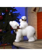 Светодиодная фигура «Медведица и медвежонок» 27×26×12 см, флок, батарейки ААх2 (не в комплекте), свечение тёплое белое - фото 7440474 Светодиодная фигура «Медведица и медвежонок» 27×26×12 см, флок, батарейки ААх2 (не в комплекте), свечение тёплое белое - фото 7440474