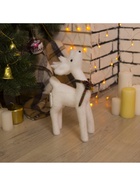 Светодиодная фигура «Олень» 16×30×9 см, флок, батарейки CR2032×2 (не в комплекте), свечение тёплое белое - Фото 6