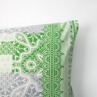 Наволочка Экономь и Я 50×70 «Ажур» цв. зеленый, 120 г/м², 100%хлопок, бязь