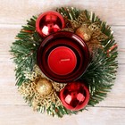 Подсвечник со свечой "Цветок, шарики" 11х5,5 см - фото 27128053