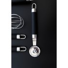 Нож для пиццы и теста Venus, 18 см, ручка soft-touch, цвет чёрный - фото 8483425