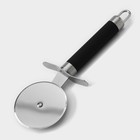 Нож для пиццы и теста Доляна «Нео», 20 см, ручка soft-touch, цвет чёрный - фото 4281323