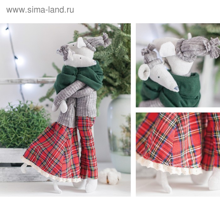 Мягкие куклы «Мышки Фиби и Эш», набор для шитья, 22.4 × 5.2 × 15.6 см - Фото 1
