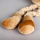 Мягкая игрушка "Снеговик в пайетках - длинные ножки" сидит, 13х52 см, коричневый - Фото 4