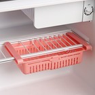 Полка подвесная в холодильник раздвижная Доляна, 20(28)×16.2×7.5 см, МИКС - Фото 2