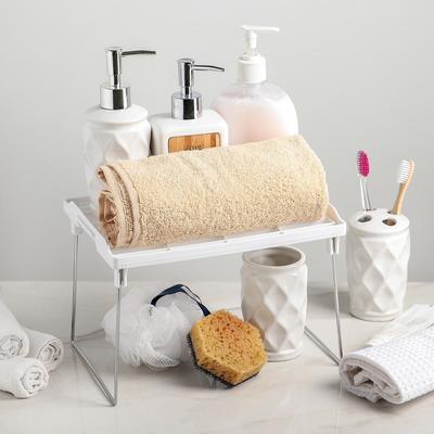 Полка универсальная складная 27×19.3×17 см, цвет белый