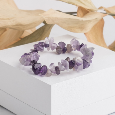 Браслет крошка на резинке «Аметист»