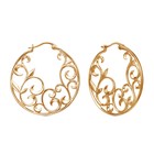 Серьги «Кольца витые» позолота - Фото 1