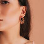 Серьги «Кольца витые» позолота - Фото 3