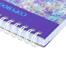 

Тетрадь А5, 96 листов в клетку на гребне Color book, твёрдая обложка