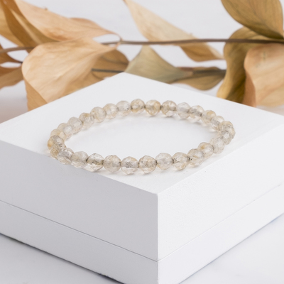 Браслет шар №6 гранёный «Топаз» ,d=5,5см