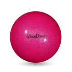 Мяч для художественной гимнастики Grace Dance, d=16.5 см, цвет розовый с блеском - Фото 2