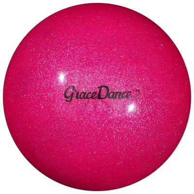 Мяч для художественной гимнастики Grace Dance, d=16.5 см, с блёстками, розовый