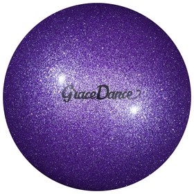Мяч для художественной гимнастики с блеском Grace Dance, 16,5 см, 280 г, цвет сиреневый