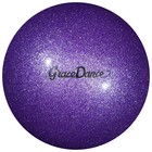 Мяч для художественной гимнастики с блеском Grace Dance, 16,5 см, 280 г, цвет сиреневый - Фото 2