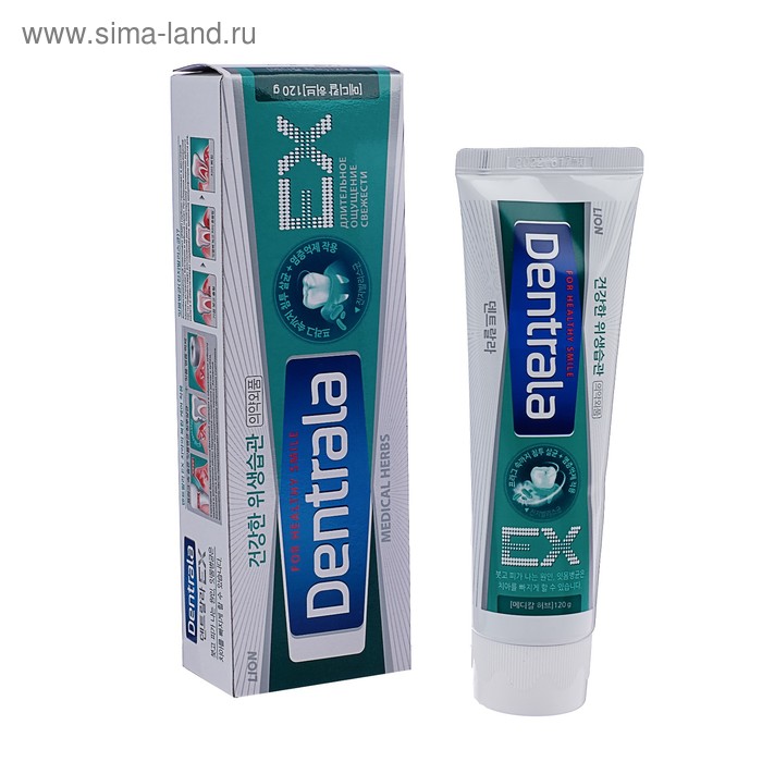 Зубная паста с ароматом трав Dentrala EX Medical Herbs, 120 г - Фото 1