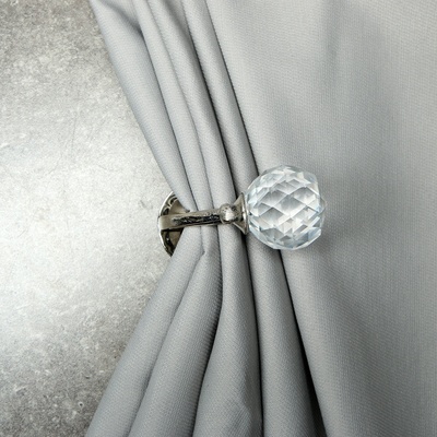 Держатель для штор KS008, однорожковый, цвет хром