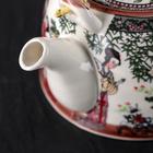 Чайник керамический заварочный с металлическим ситом «Беседа», 800 мл - Фото 3