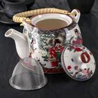 Чайник керамический заварочный с металлическим ситом «Беседа», 800 мл - Фото 5