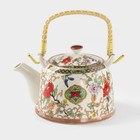 Чайник заварочный «Цветы», 900 мл, с металлическим ситом, керамика - Фото 1