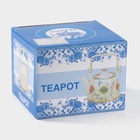 Чайник заварочный «Цветы», 900 мл, с металлическим ситом, керамика - Фото 5