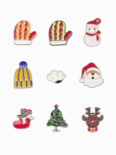 Значки «Новогодняя сказка» форма МИКС, разноцветный