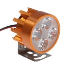Фара cветодиодная для мототехники, 4 LED, IP67, 4 Вт, направленный свет - фото 8860002
