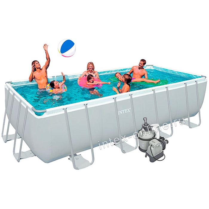 Бассейн каркасный Ultra Frame Set, прямоугольный, 549 х 274 х 132 см, насос с фильтром 220 В, лестница, тент, подстилка - Фото 1