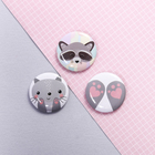 Значки закатные - мини «Котики-енотики», d=25мм. - Фото 3