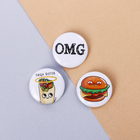 Значки закатные - мини «OMG», d=25мм. - Фото 4