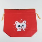 Мешок подарочный «Привет!», 28 х 28 см +/- 1.5 см, Новый год (комплект 5 шт) - фото 24521346