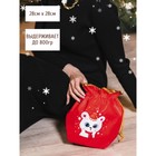 Мешок подарочный «Привет!», 28 х 28 см +/- 1.5 см, Новый год (комплект 5 шт) - фото 24521347