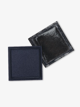 Заплатка для одежды, квадратная, 4.3?4.3 см, термоклеевая, тёмно-синяя (комплект 10 шт)