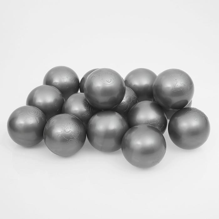 Набор шаров для сухого бассейна 500 шт, цвет: серебряный - Фото 1
