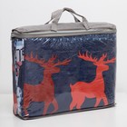 Покрывало Экономь и Я «Новогодний олень» 2 сп. 180×210 ± 5 см, микрофайбер, 75 г/м² - Фото 4