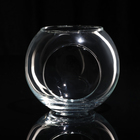 Ваза-шар "МАТЕ" с двумя отверстиями и белой свечой, 14,5×13 см, 9 ч, стекло - Фото 2