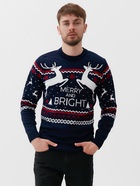 Свитер вязаный новогодний KAFTAN Family look, размер 54, синий - Фото 9